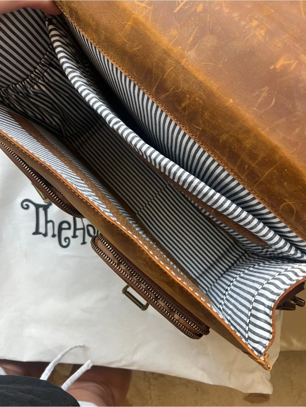 House of Flynn Full Grain Leather Messenger Bag